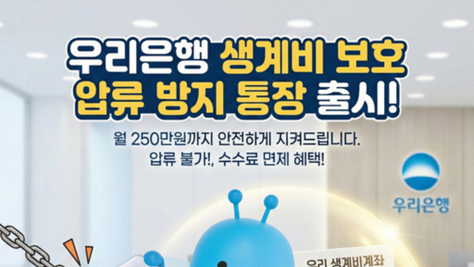 우리은행, 압류방지통장 '우리생계비계좌'.....지점마다 신청 잇따라
