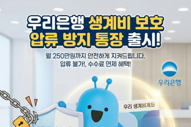 우리은행, 압류방지통장 '우리생계비계좌'.....지점마다 신청 잇따라